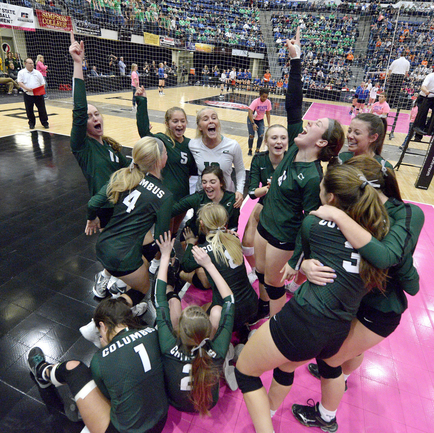 Columbus Catholic vs Kuemper Catholic state volleyball